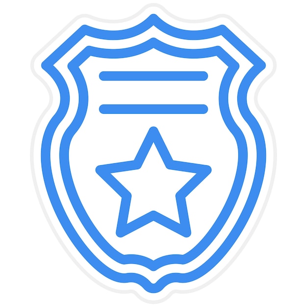 Diseño vectorial Estilo del icono de la insignia de la policía