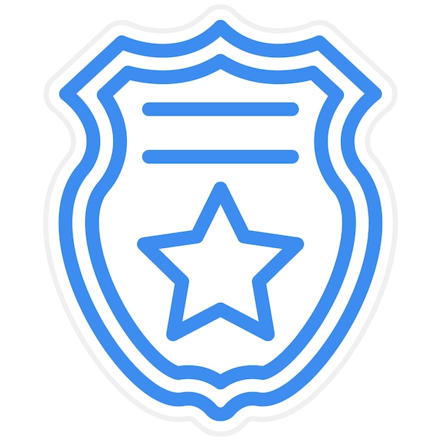 Vector diseño vectorial estilo del icono de la insignia de la policía