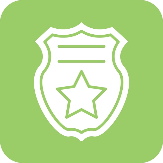 Diseño vectorial Estilo del icono de la insignia de la policía