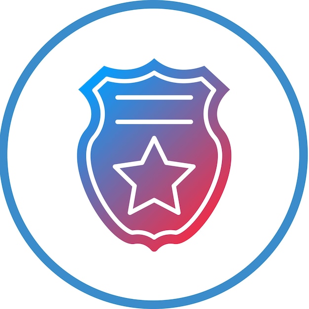 Diseño vectorial Estilo del icono de la insignia de la policía