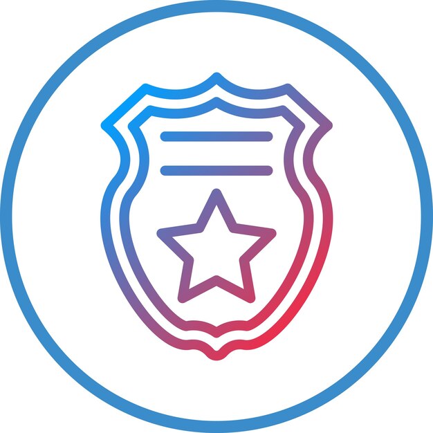 Diseño vectorial Estilo del icono de la insignia de la policía