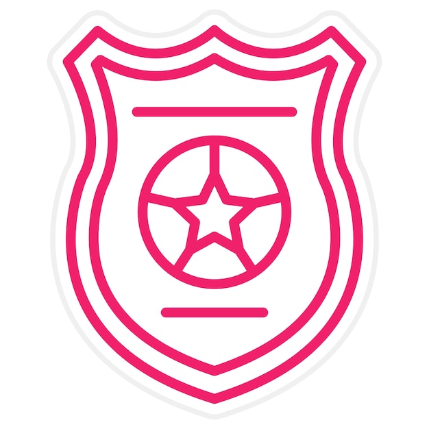 Diseño vectorial Estilo del icono de la insignia de la policía