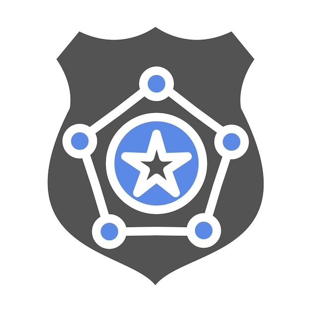 Diseño vectorial Estilo del icono de la insignia de la policía