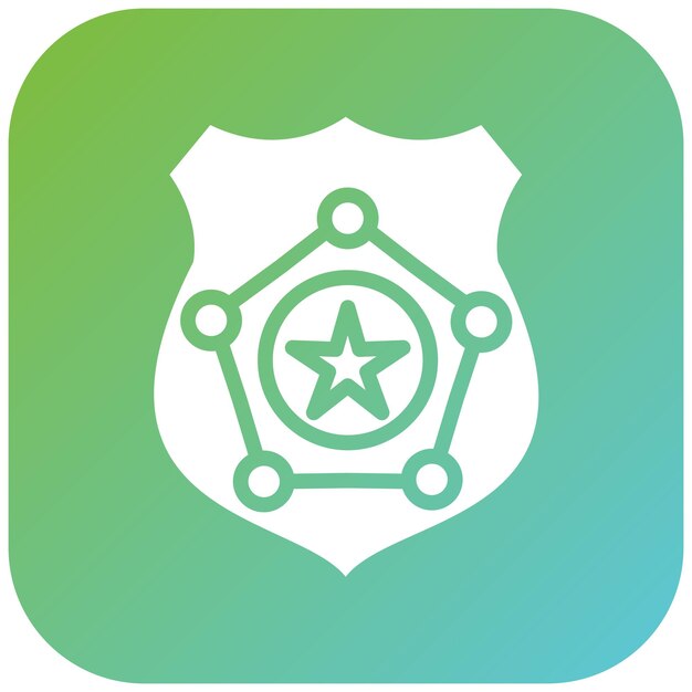 Diseño vectorial Estilo del icono de la insignia de la policía