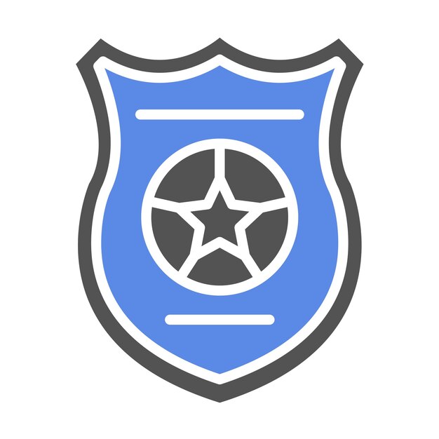 Diseño vectorial Estilo del icono de la insignia de la policía