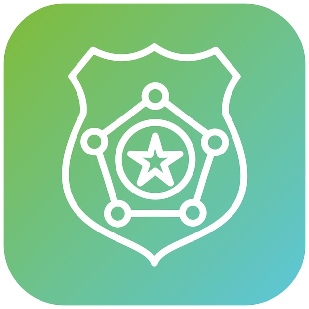 Diseño vectorial Estilo del icono de la insignia de la policía