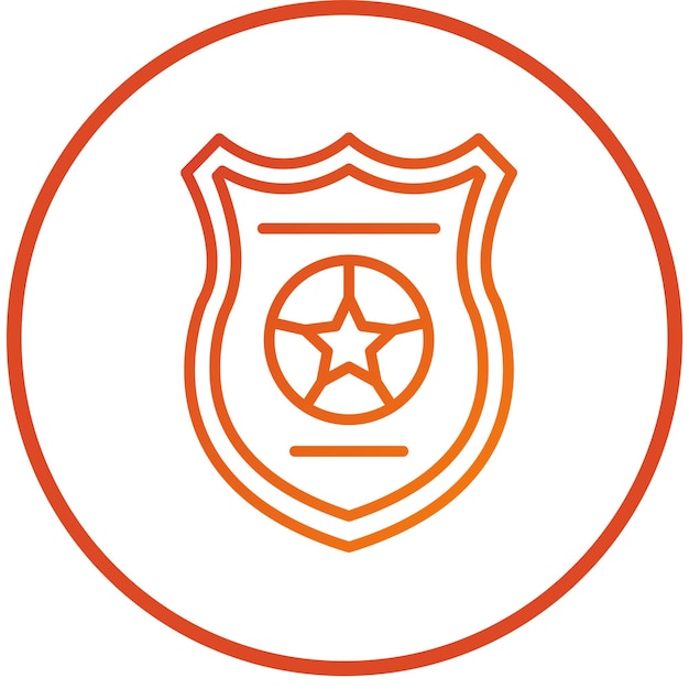 Diseño vectorial Estilo del icono de la insignia de la policía