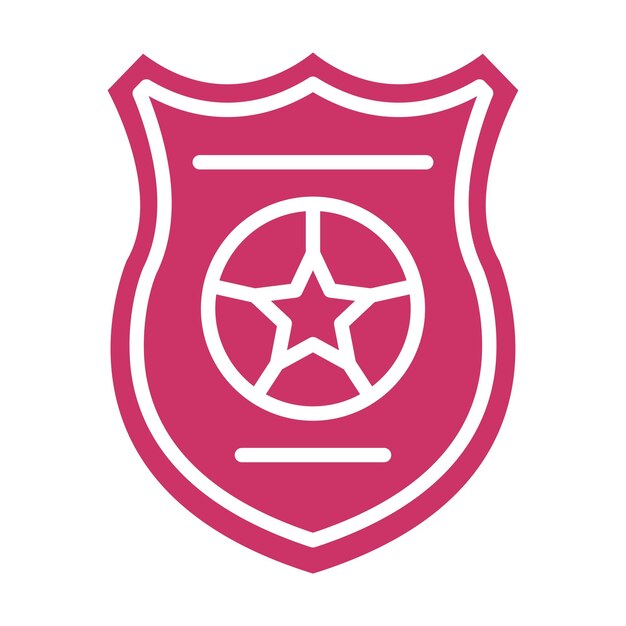 Diseño vectorial Estilo del icono de la insignia de la policía