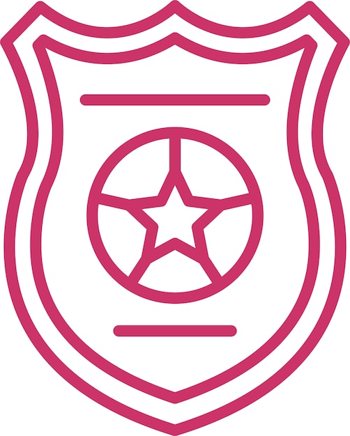 Diseño vectorial Estilo del icono de la insignia de la policía