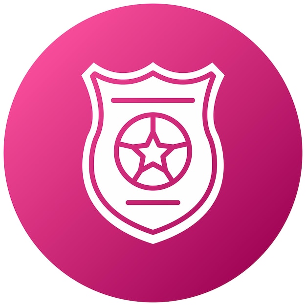 Diseño vectorial Estilo del icono de la insignia de la policía
