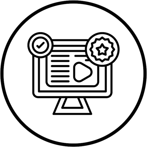 Diseño vectorial Estilo del icono de la insignia verificado