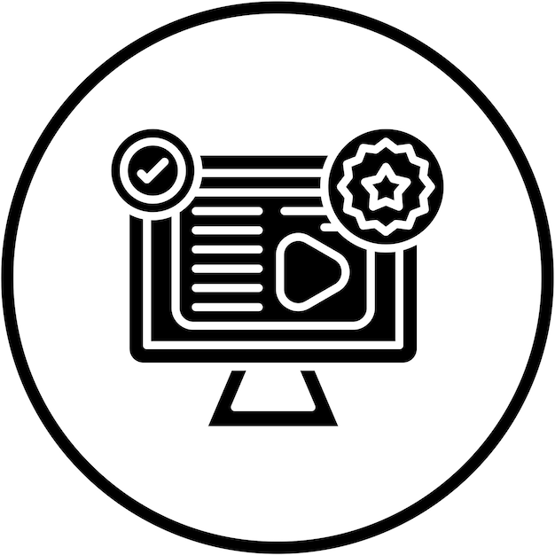 Diseño vectorial Estilo del icono de la insignia verificado