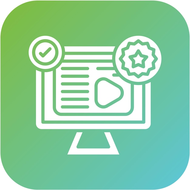 Diseño vectorial Estilo del icono de la insignia verificado