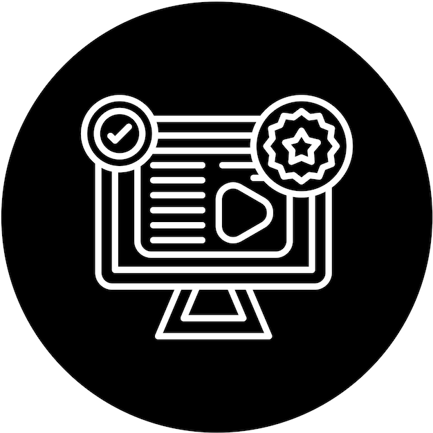 Diseño vectorial Estilo del icono de la insignia verificado