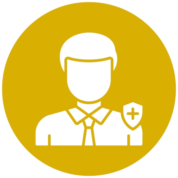 Diseño vectorial Estilo del icono del inspector de salud