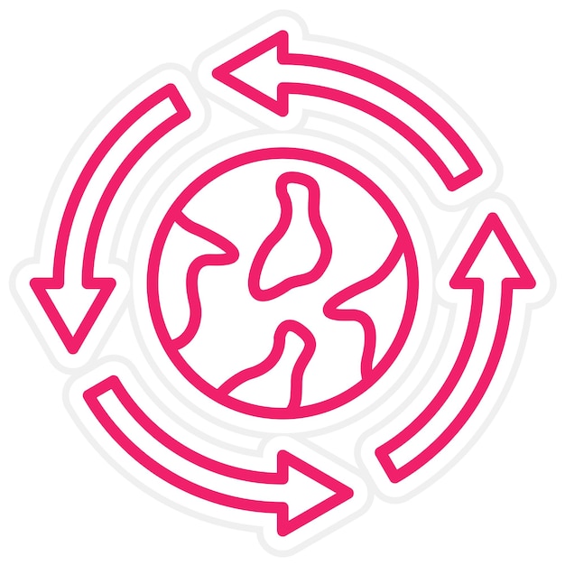 Diseño vectorial Estilo del icono de integración ecológica