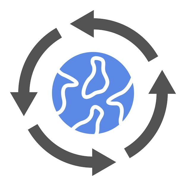 Diseño vectorial Estilo del icono de integración ecológica
