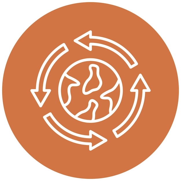 Diseño vectorial Estilo del icono de integración ecológica