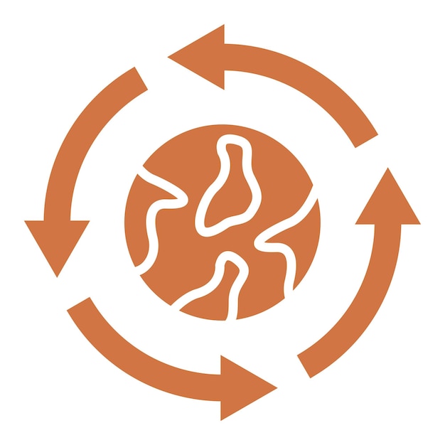 Diseño vectorial Estilo del icono de integración ecológica