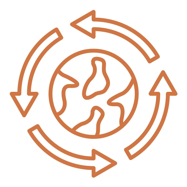 Diseño vectorial Estilo del icono de integración ecológica