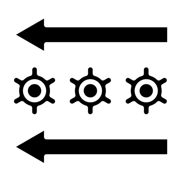 Diseño vectorial Estilo del icono de integración horizontal