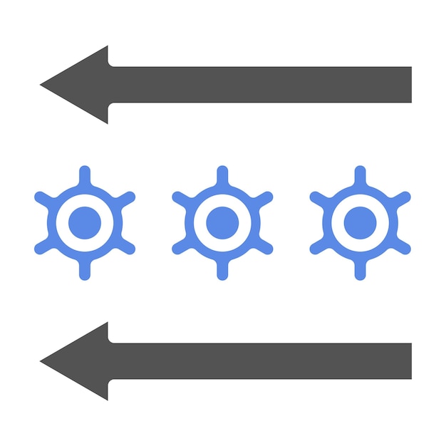Diseño vectorial Estilo del icono de integración horizontal