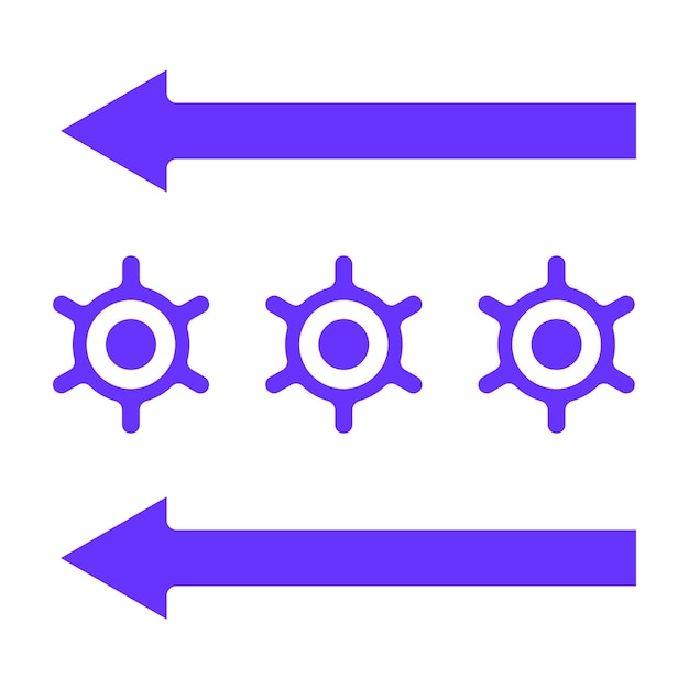 Diseño vectorial Estilo del icono de integración horizontal