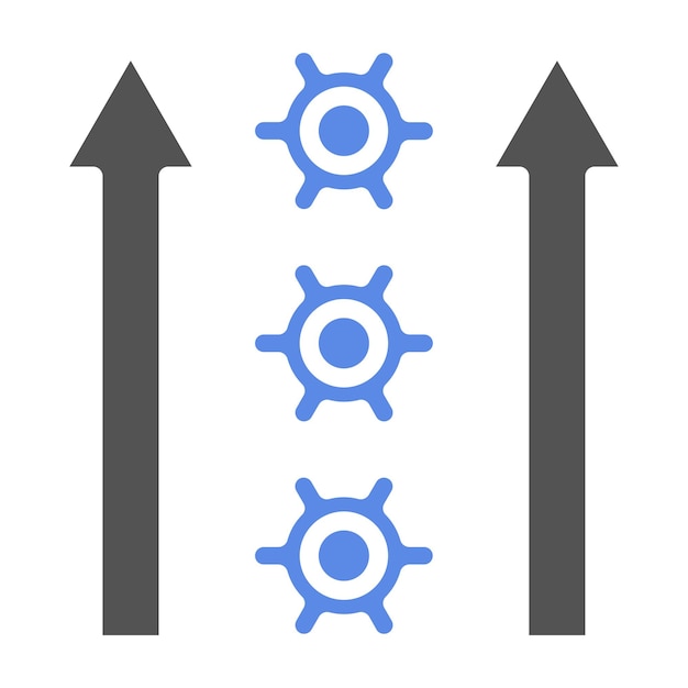 Diseño vectorial Estilo del icono de integración vertical