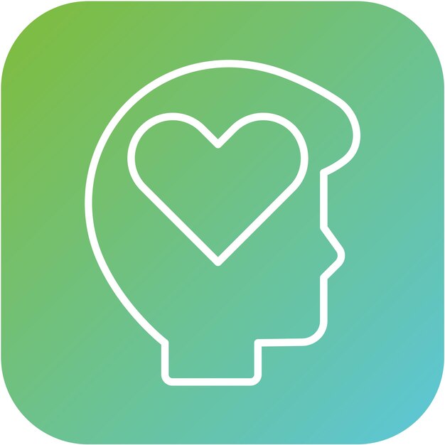 Diseño vectorial Estilo de icono de inteligencia emocional