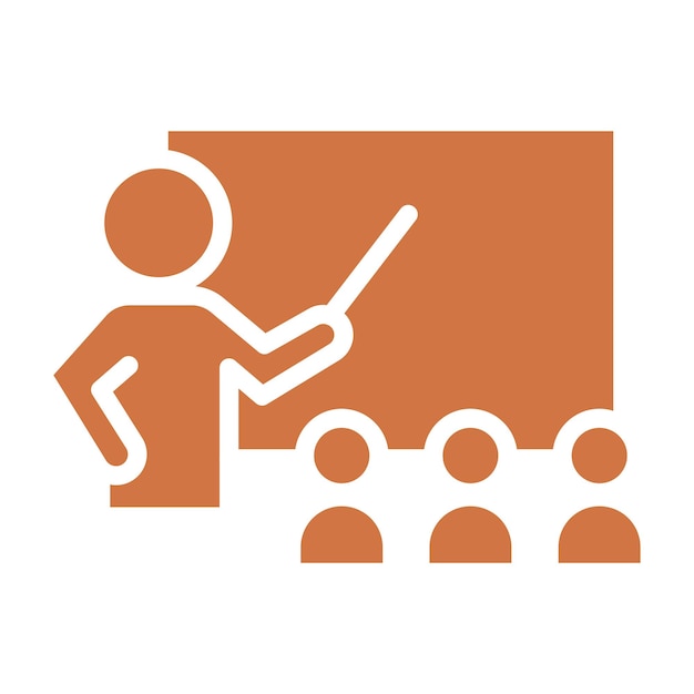 Diseño vectorial Estilo del icono de interacción del maestro