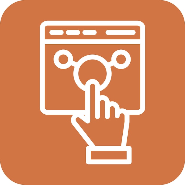 Diseño vectorial Estilo de icono de interacción