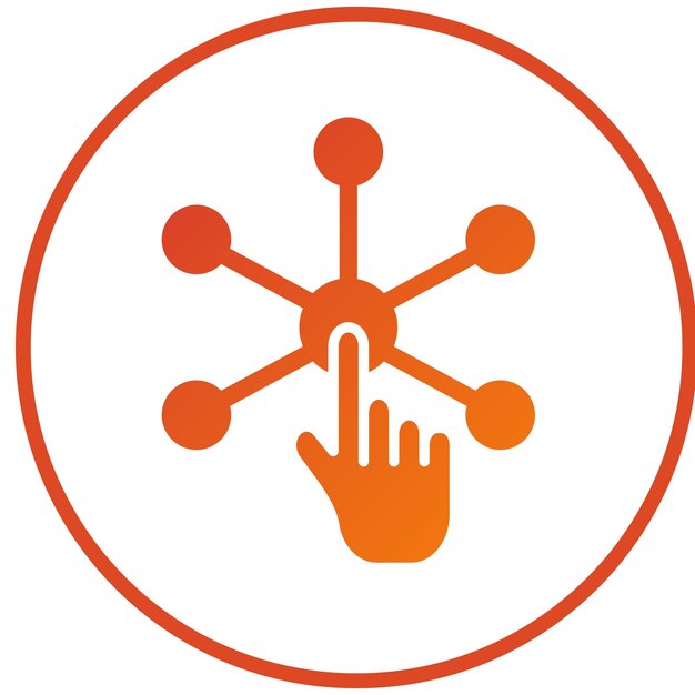 Diseño vectorial Estilo de icono de interacción