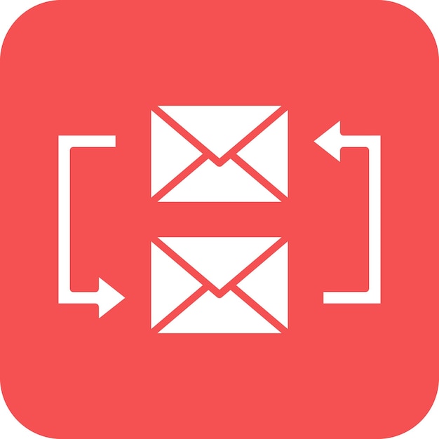 Diseño vectorial Estilo de icono de intercambio de correos