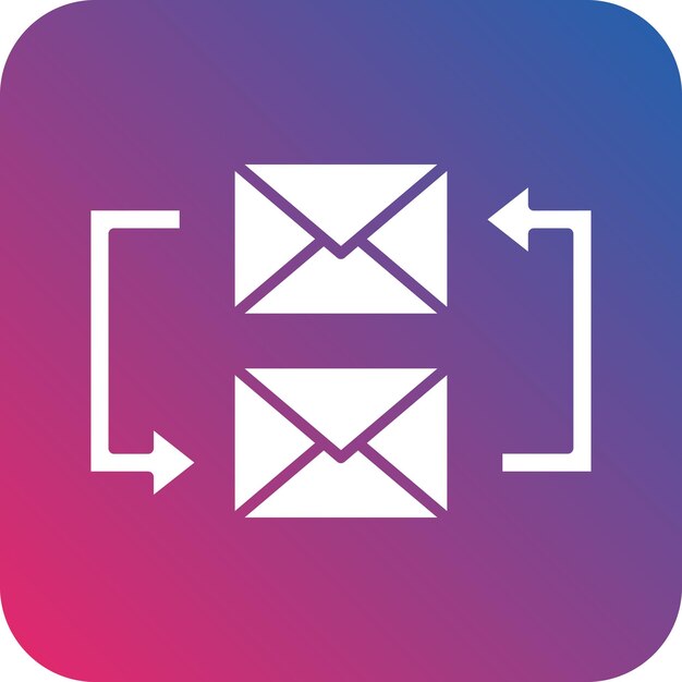 Diseño vectorial Estilo de icono de intercambio de correos