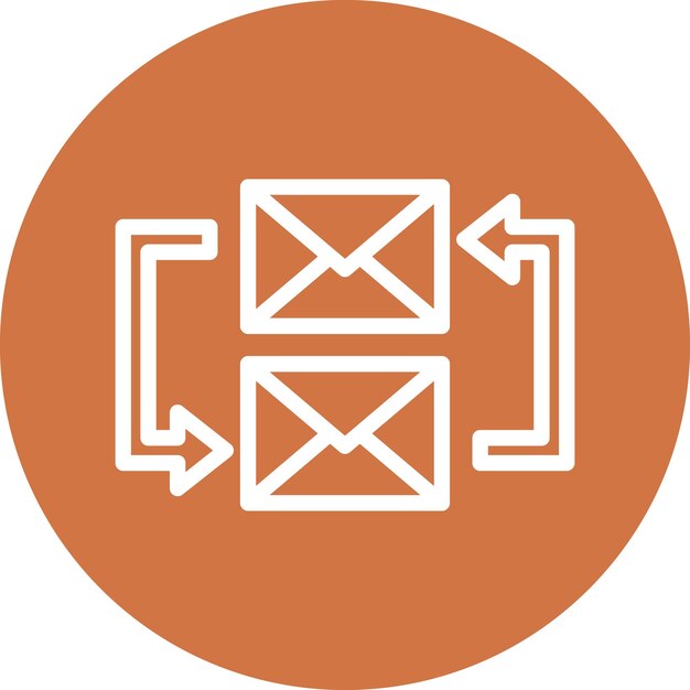 Diseño vectorial Estilo de icono de intercambio de correos
