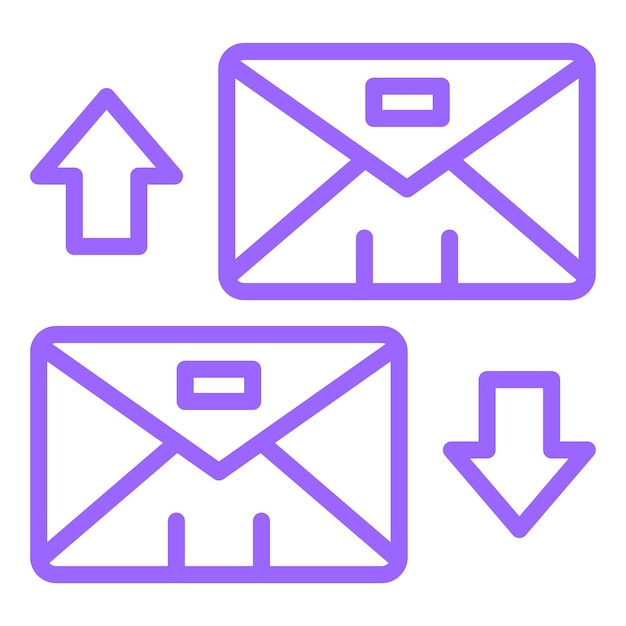 Diseño vectorial Estilo de icono de intercambio de correos
