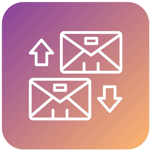 Diseño vectorial Estilo de icono de intercambio de correos