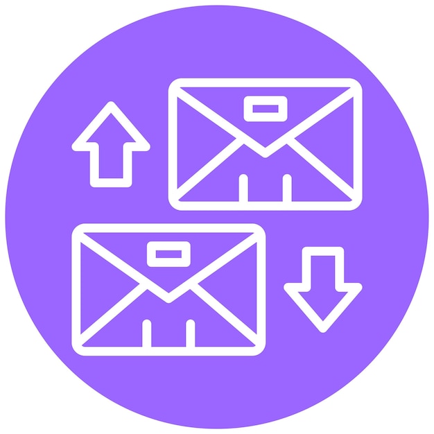Diseño vectorial Estilo de icono de intercambio de correos