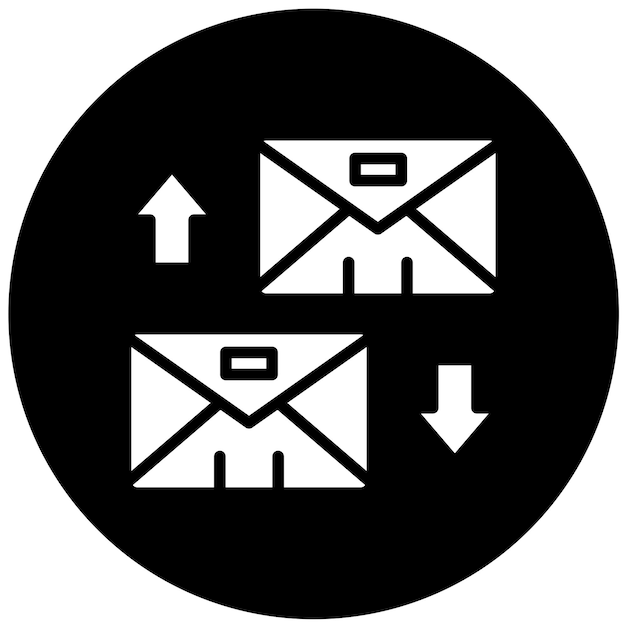 Diseño vectorial Estilo de icono de intercambio de correos