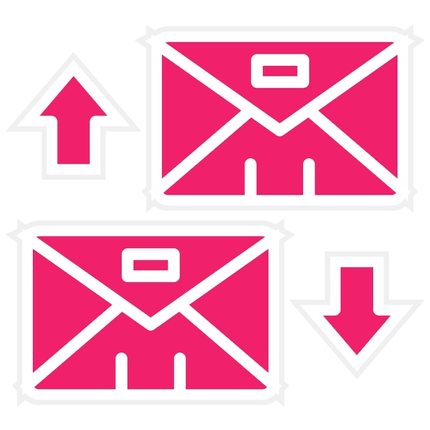 Diseño vectorial Estilo de icono de intercambio de correos