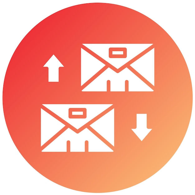 Diseño vectorial Estilo de icono de intercambio de correos