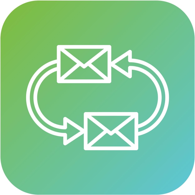 Diseño vectorial Estilo de icono de intercambio de correos