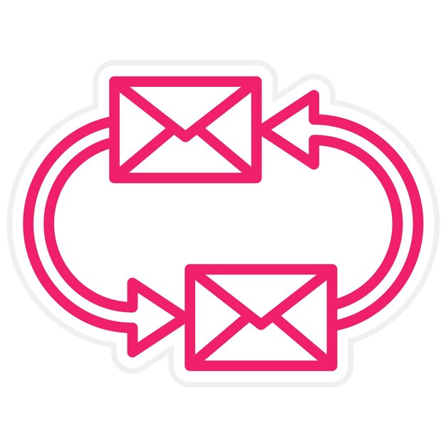 Diseño vectorial Estilo de icono de intercambio de correos