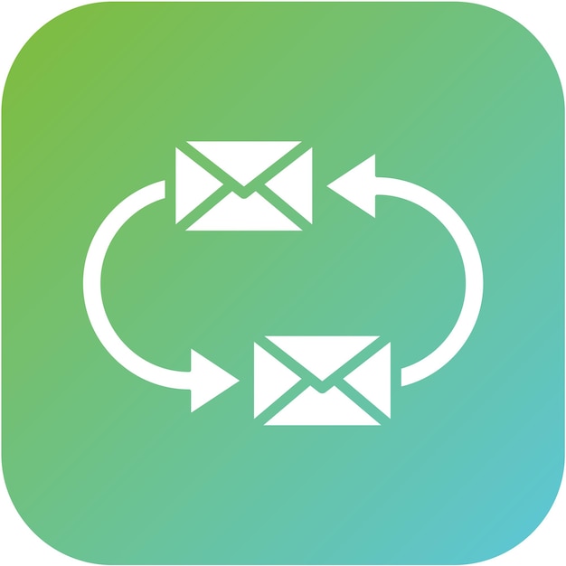 Diseño vectorial Estilo de icono de intercambio de correos