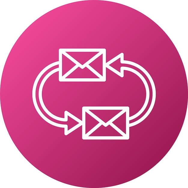 Diseño vectorial Estilo de icono de intercambio de correos