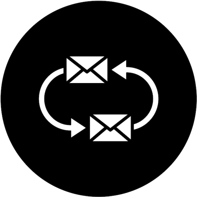 Diseño vectorial Estilo de icono de intercambio de correos