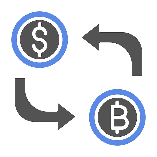 Vector diseño vectorial estilo de icono de intercambio criptográfico