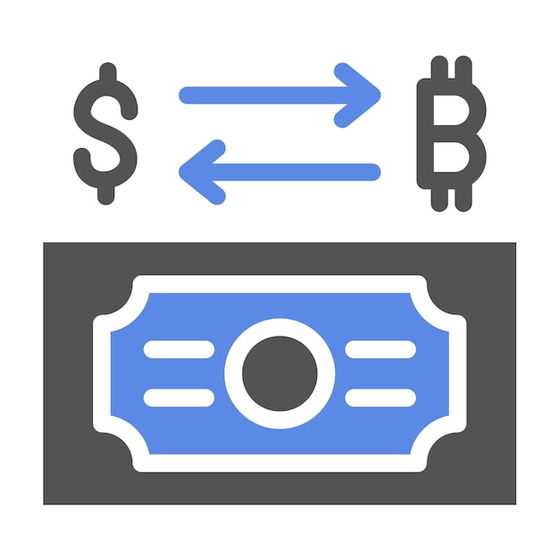 Diseño vectorial Estilo del icono de intercambio de divisas