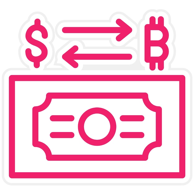 Diseño vectorial Estilo del icono de intercambio de divisas