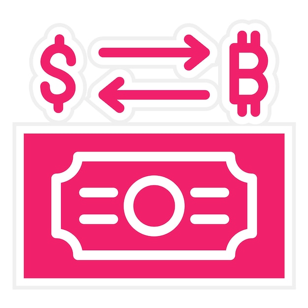 Diseño vectorial Estilo del icono de intercambio de divisas